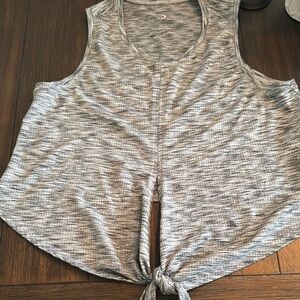 Zyia Heathered Gray Sleeveless Women's Top
